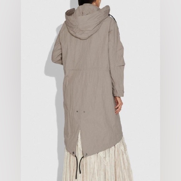 NWT Coach Military Coat Parka  With Hood 69892 Gravel Grey Women’s Sz 6 - Picture 4 of 13